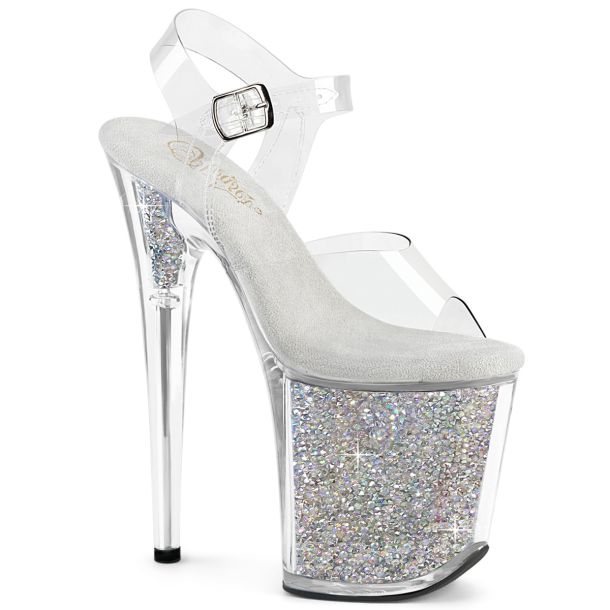 Extreme Platform High Heels FLAMINGO-808RSI - Clear