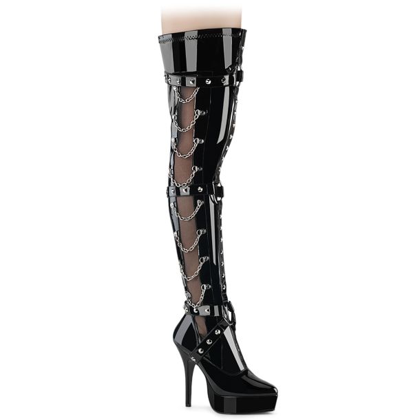 Overknee Boot INDULGE-3026 - Patent Black