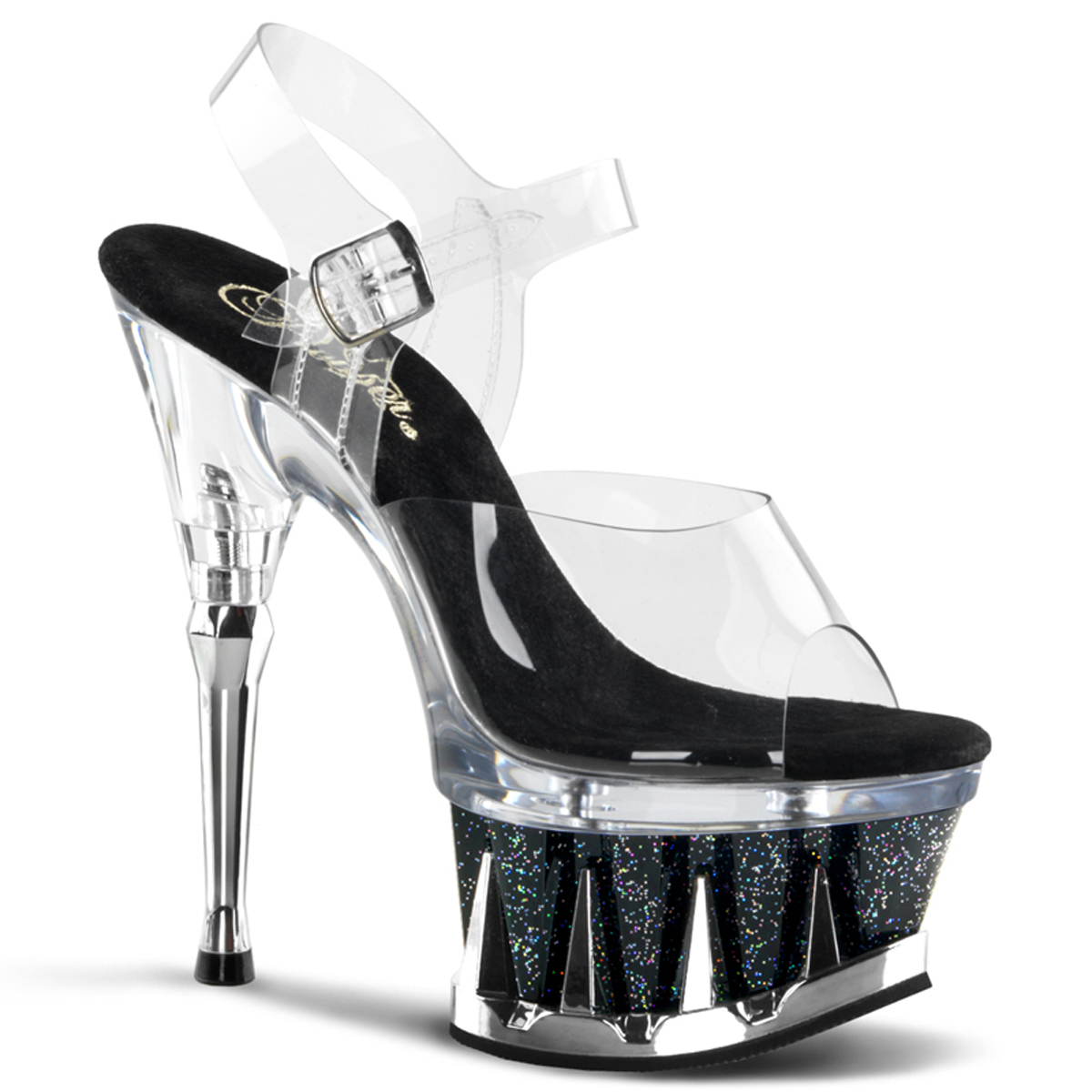 Platform High Heels SPIKY-608MG - Clear 