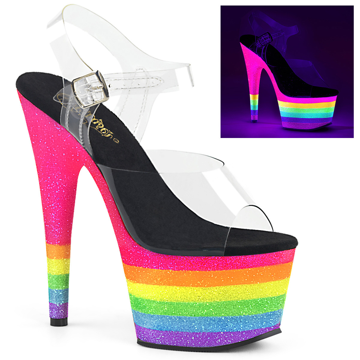 rainbow colored pumps
