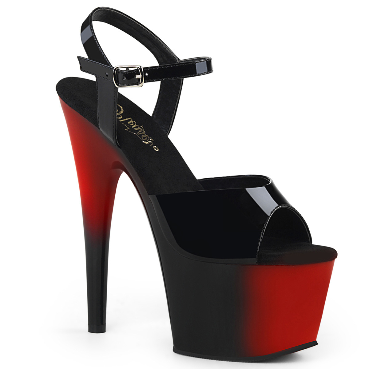 red platforms heels