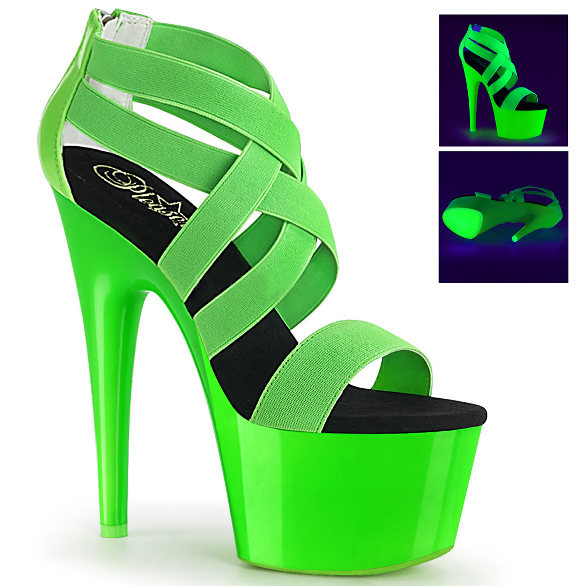 green neon heels