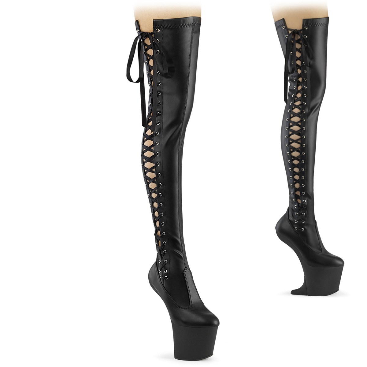 Women's Super High Heel Heelless Platform Shoes Less Wedge Nightclub Ankle  Boots | eBay