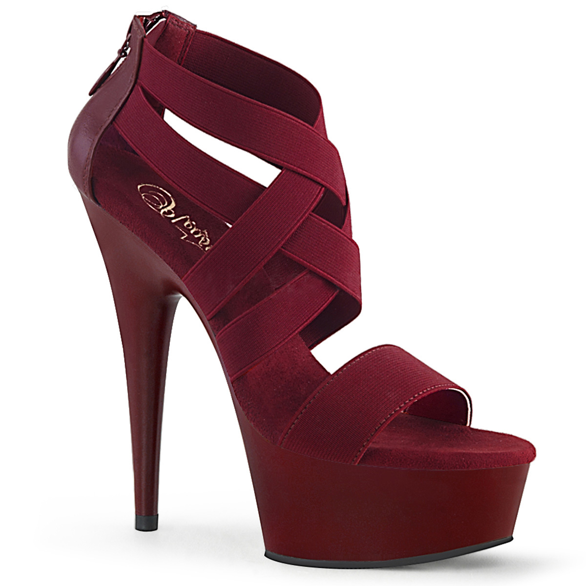 platform burgundy heels