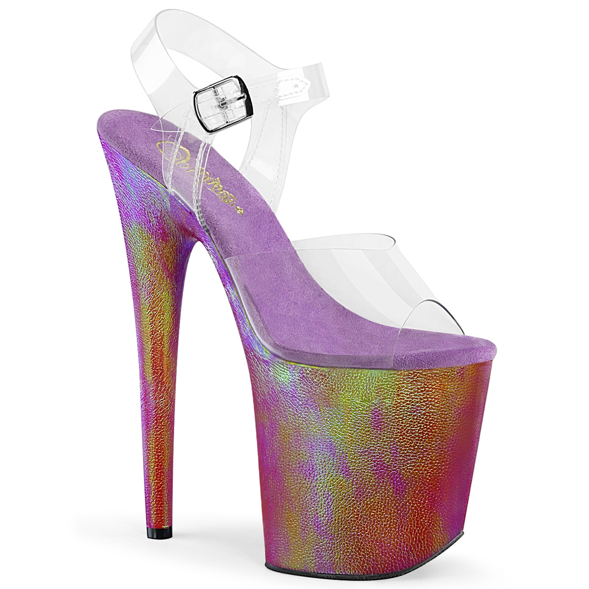 purple holographic heels