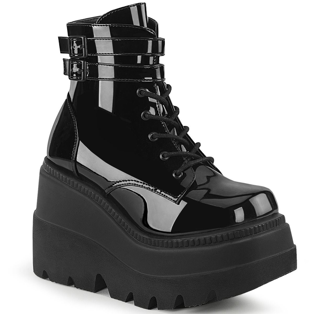 platform ankle boots demonia