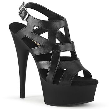 Platform High Heels DELIGHT-608N - TPU Black, Pleaser