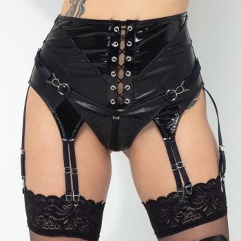 Garter Belt made of Vinyl and Faux Leather
