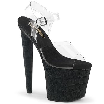 Plateau High Heels RAZZLE-808WR - Schwarz / Klar