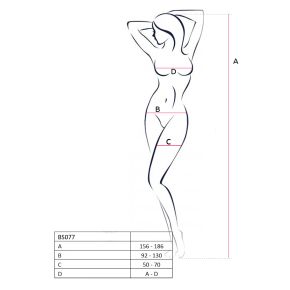 Langarm Netz Bodystocking Ouvert BS077