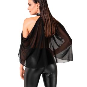 Mesh Bolero mit Wetlook Kragen OPIUM F349