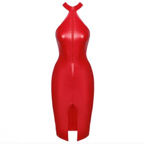 Neckholder Midi Dress ORGIA F354 - Red