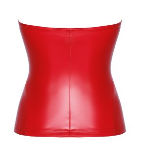 Powerwetlook Corset Top MYSTERIA F355 - Red