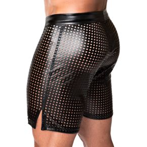 Lasercut Powerwetlook Biker Shorts H077