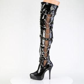 Overknee Boot INDULGE-3026 - Patent Black