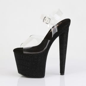 Plateau High Heels RAZZLE-808WR - Schwarz / Klar