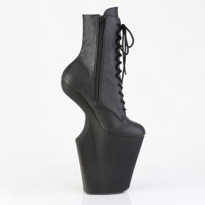 Heelless Platform Ankle Boots WORSHIP-1020 - PU Black