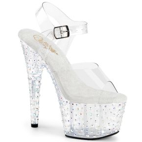 Plateau High Heels RAZZLE-808 - Weiß / Klar