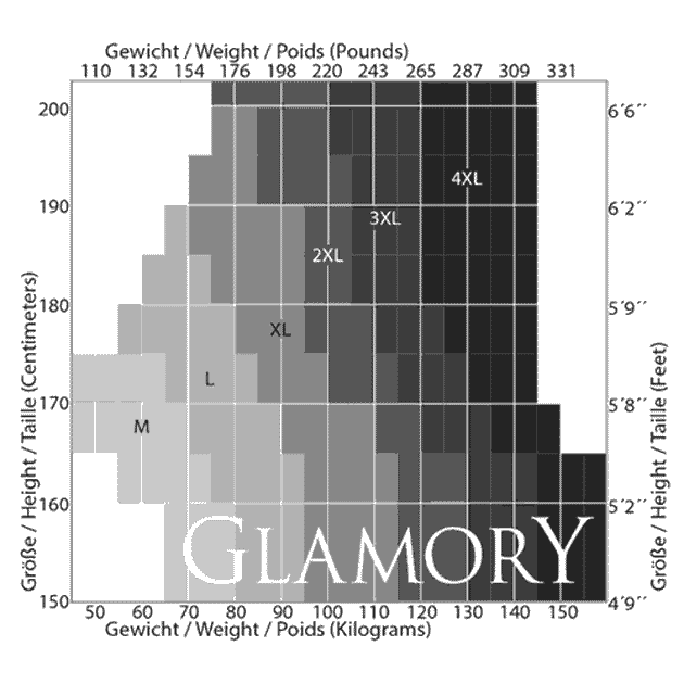 Größentabelle Glamory